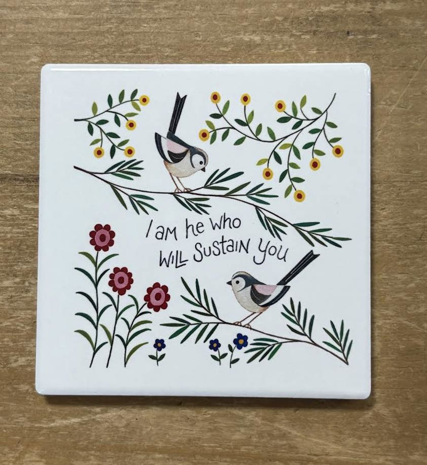 I am he who will Sustain You Hannah Dunnett Bird Coasters