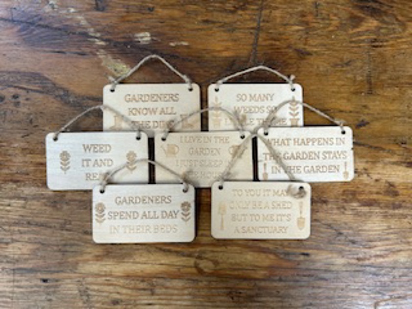 Potting shed mini garden sign