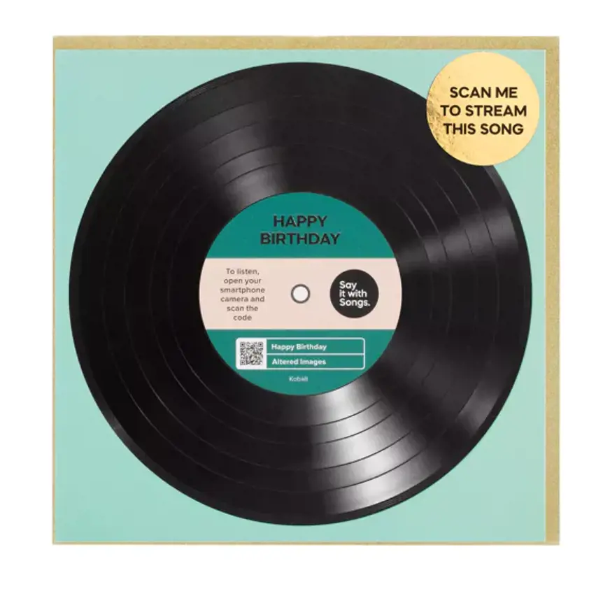 Say It With Songs Greeting Card - Happy Birthday - Altered Images