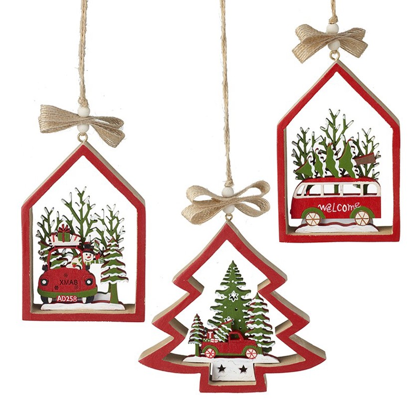 Red Framed Transport Mix Hangers