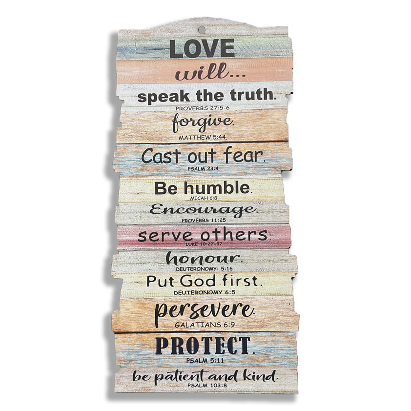 Stacked Plaque - Small - Love will...