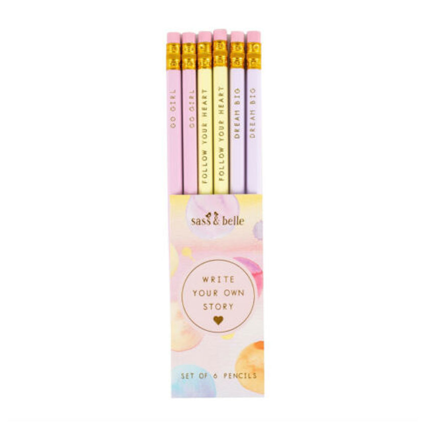 Pastel Write Your Own Story Pencils x6