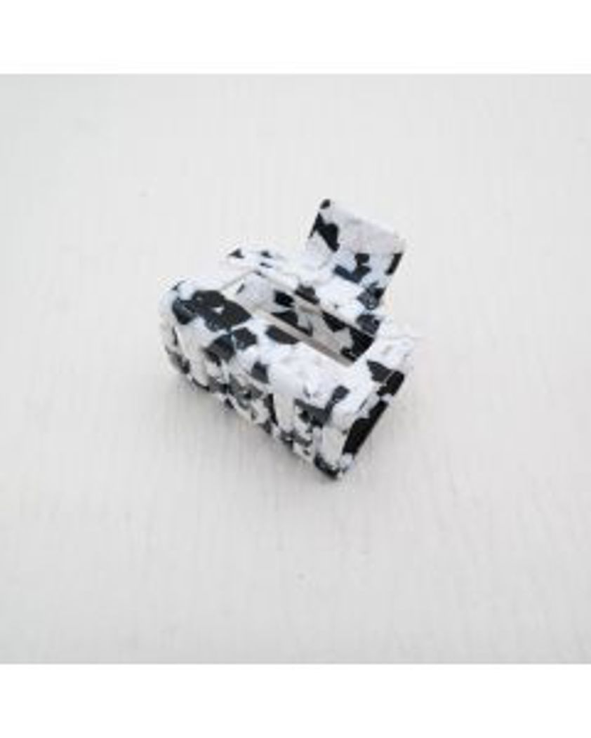 Mini Black White Hair Claw Clip