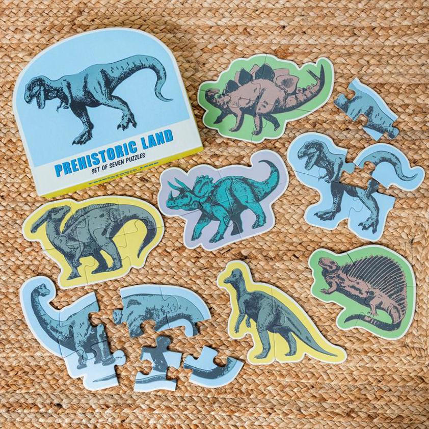 Children's puzzles (set of 7 dinosaurs) - Prehistoric Land