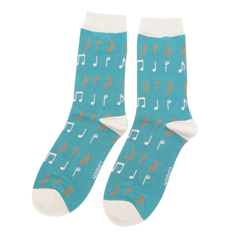 Music Socks Teal