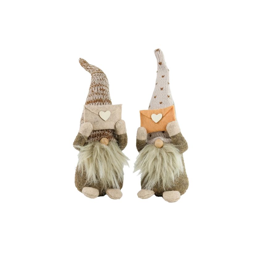 20Cm Grey/Brown Gonks W/Letters