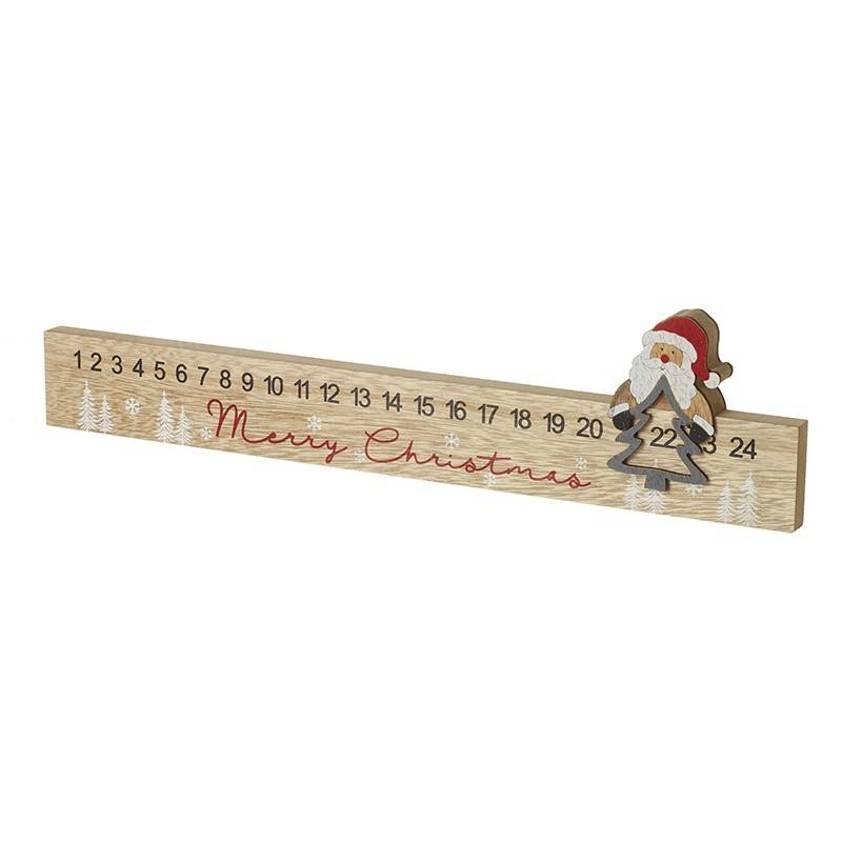 Wooden Santa Claus Advent Counter