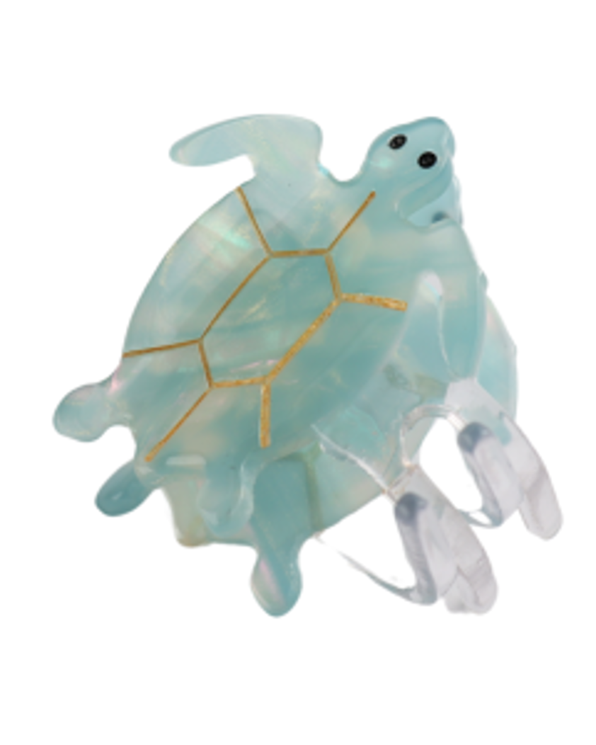 Little Turtle Hair Claw Clip Blue