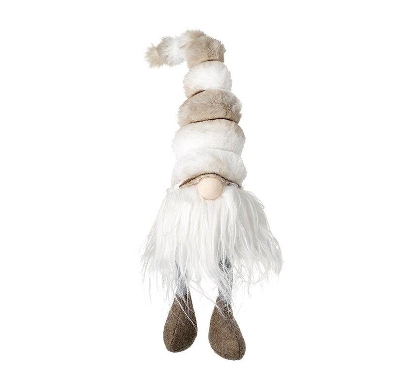 Cream & Brown Fur Hat Gonk