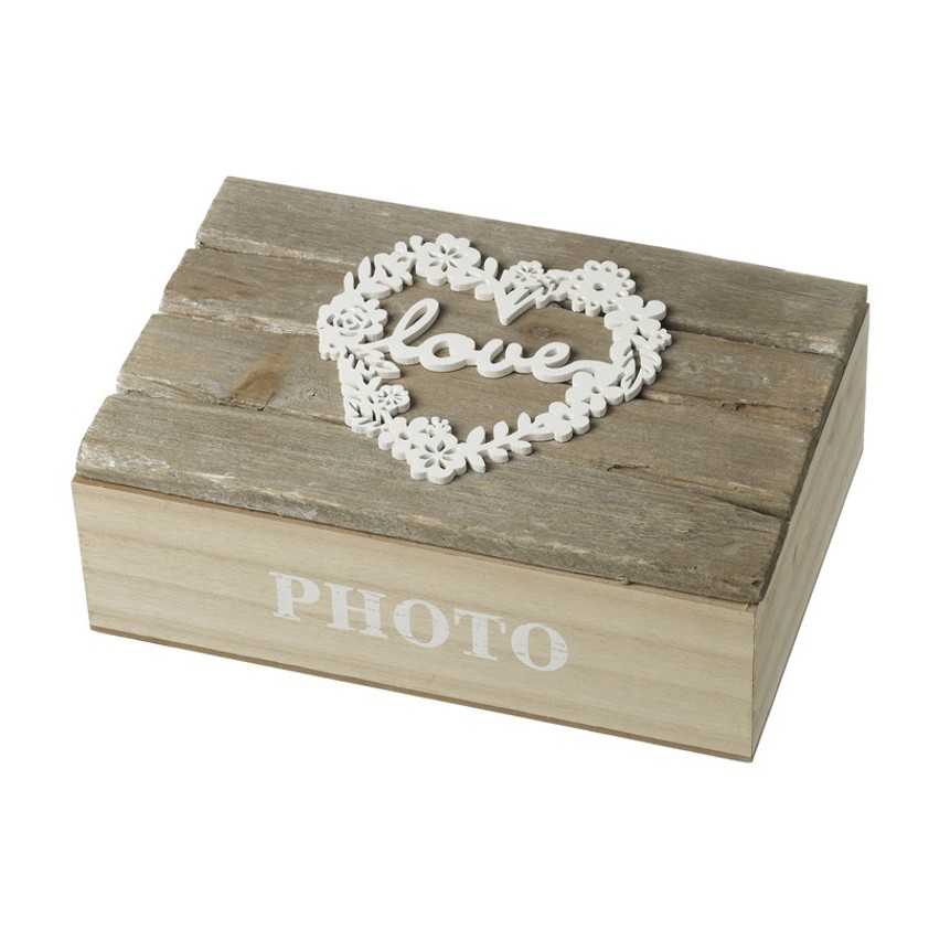 Wooden Love Photo Box