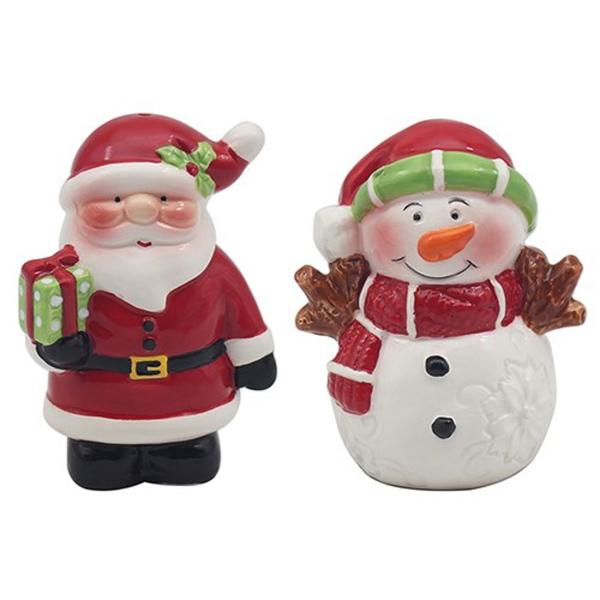 Xmas Salt & Pepper Santa & Snowman