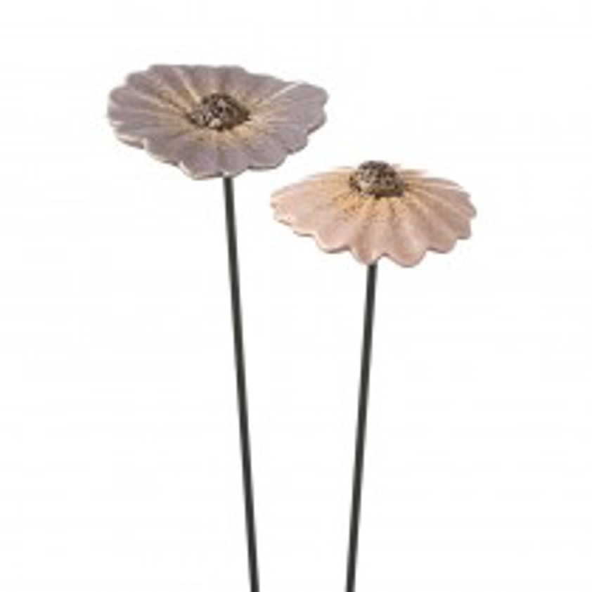 Ceramic Pink And Lilac Daisy Stake Mix 2