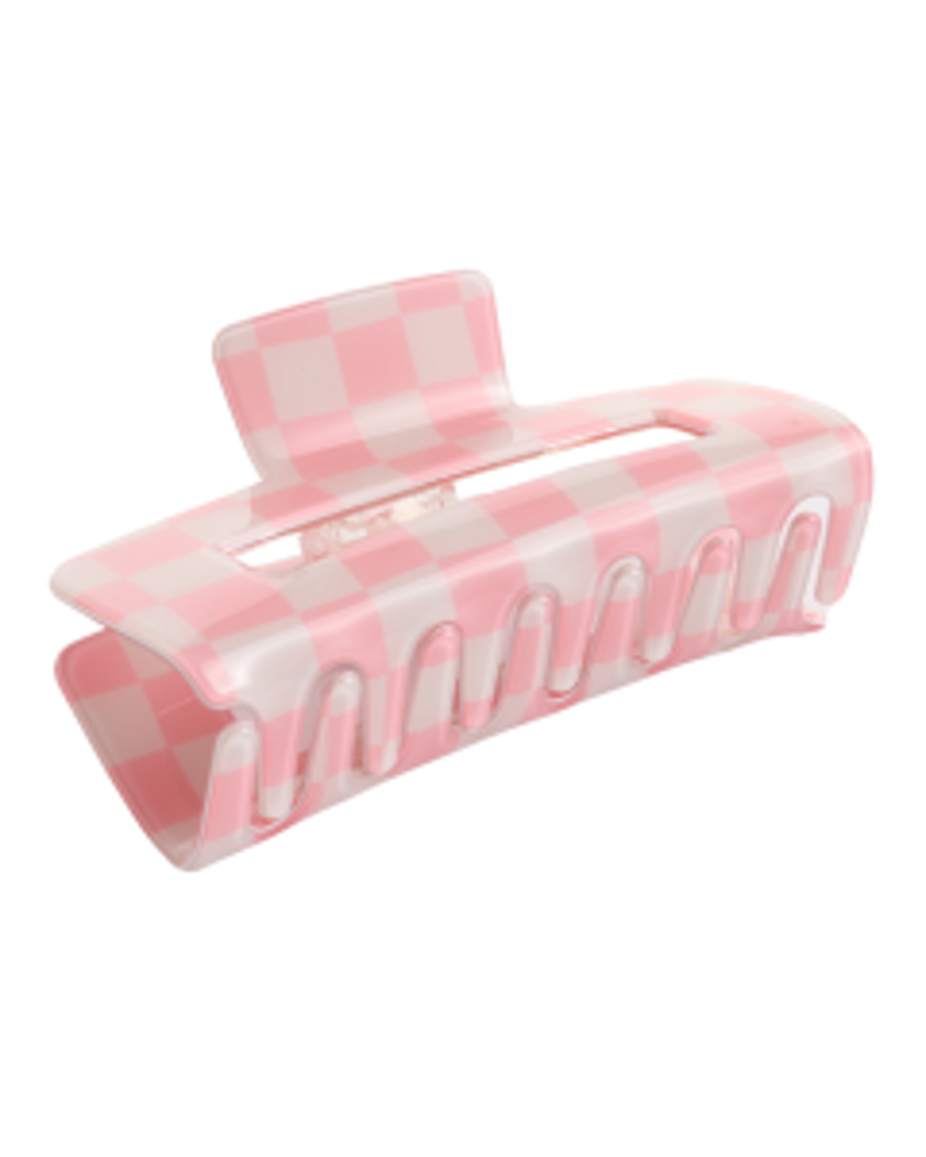 Medium Checkered Claw Pink