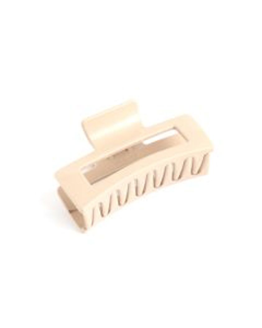 Rectangle Hair Claw Clip Cream