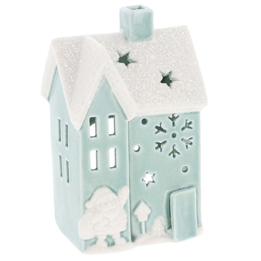 Festive Sage Santa Tealight House