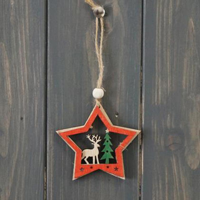 Wooden Hanging Star