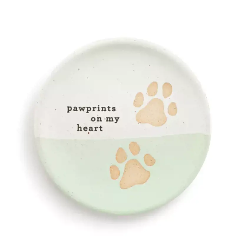 Demdaco Inspired Collection Trinket Dish - Paw Prints
