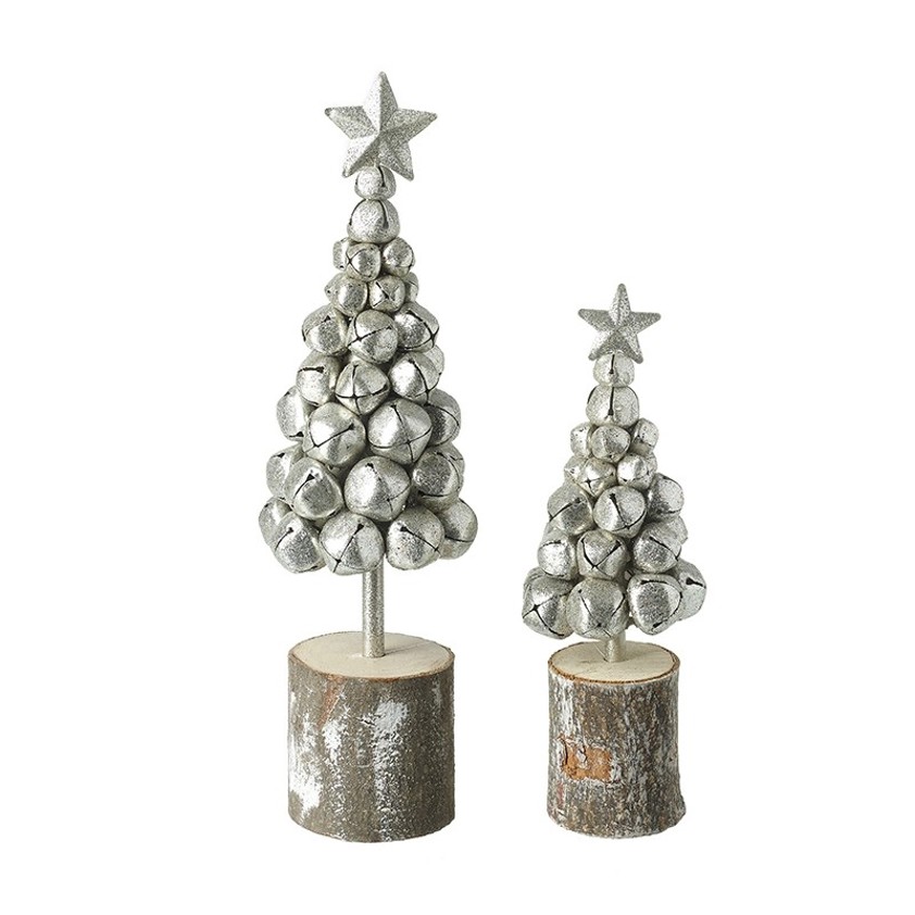 Silver Metal Bell Tree Set