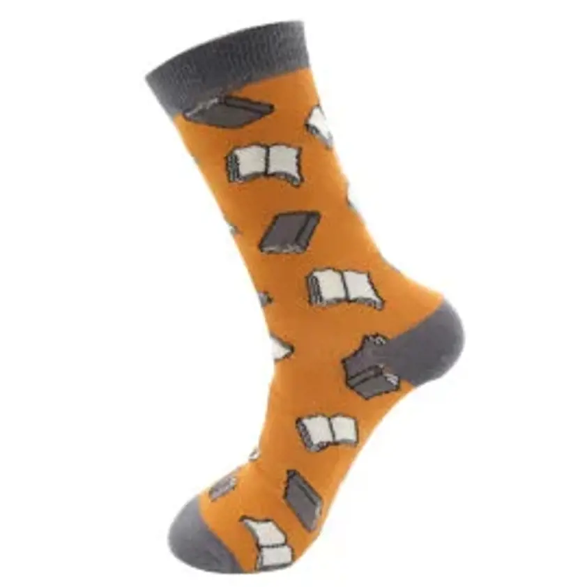 Men's Books Socks Mustard