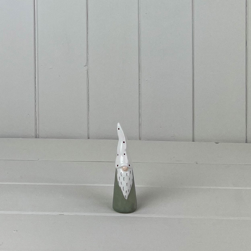 Light Green/White Ceramic Gonk Decoration (10.6cm)