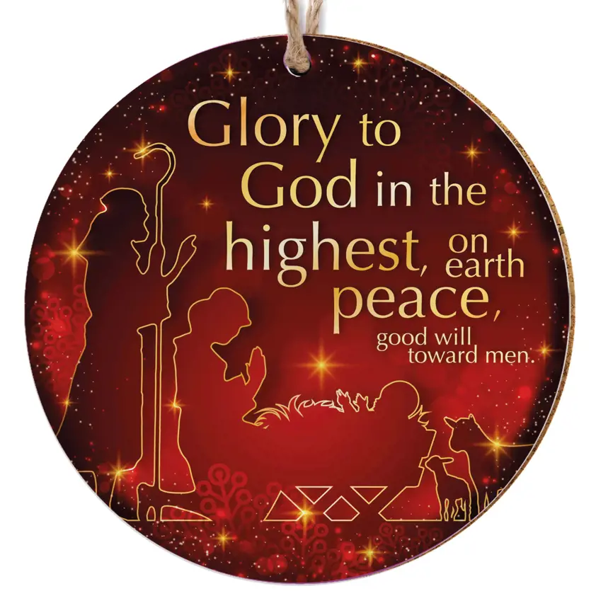 God in the highest ceramic hanging decoration