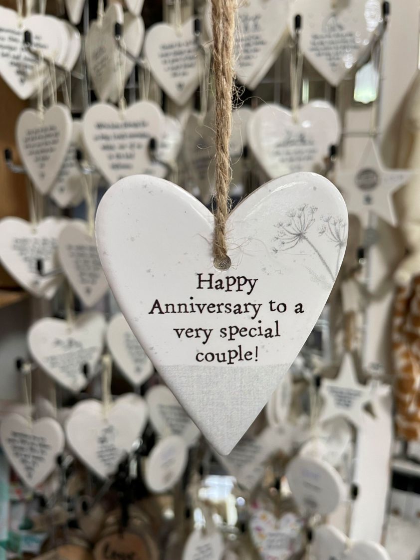 Ceramic Hanging Heart Married