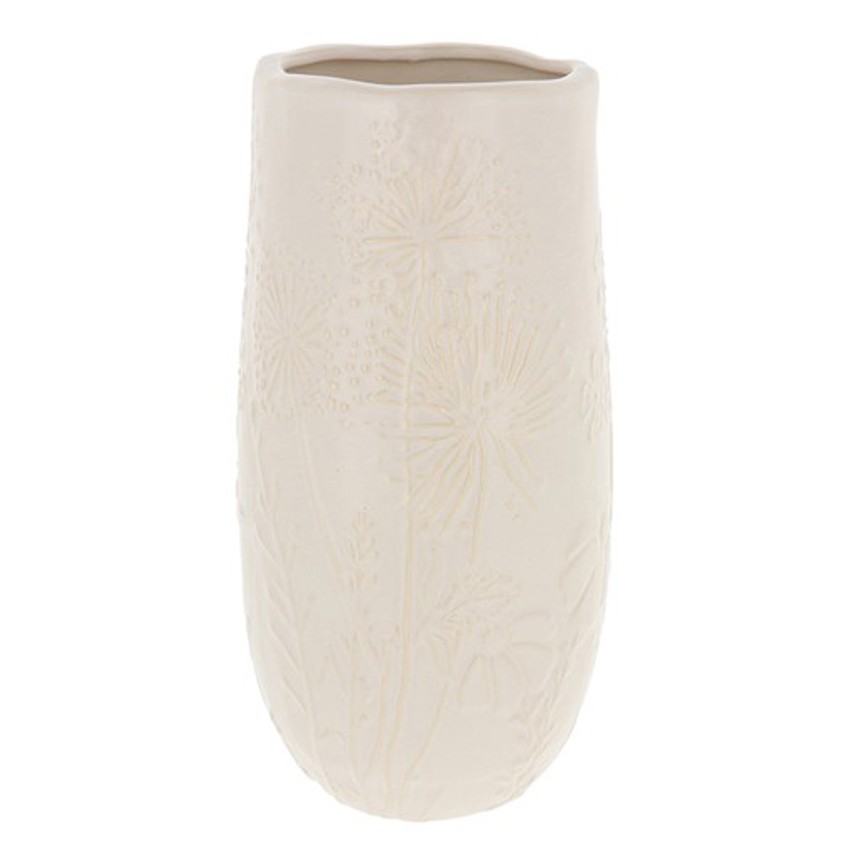 Meadow Sweet Cream Open Vase Large