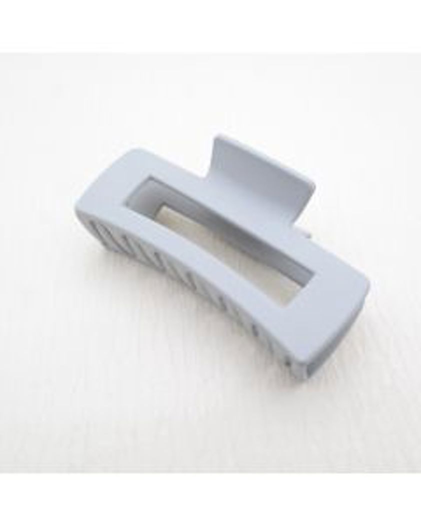 Rectangle Matte Silver Claw Clip