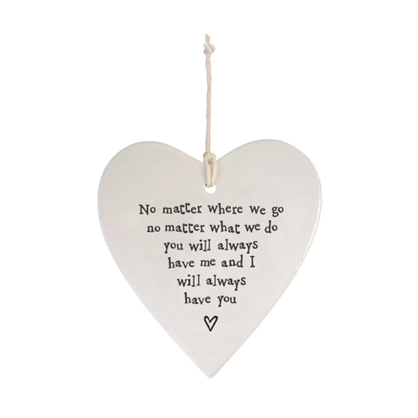 Porcelain Round Heart No Matter Where we go