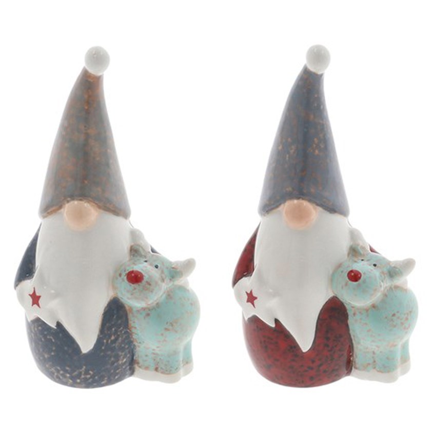 Jolly Ceramic Christmas Gonk & Reindeer