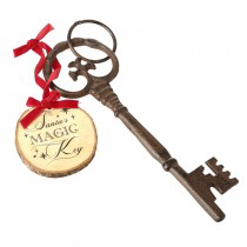 Huge Cast Iron Hanging Magic Santa Key