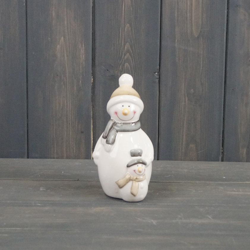 Large Ceramic Snowman 14cm