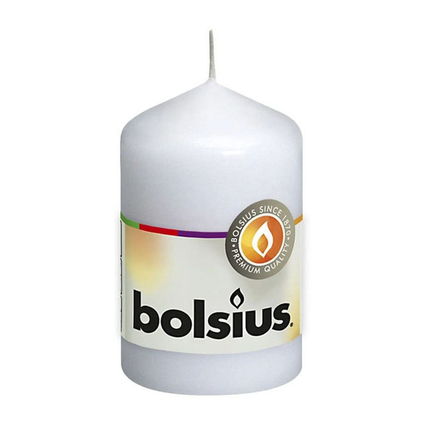 Bolsius Pillar Candle White 8cm