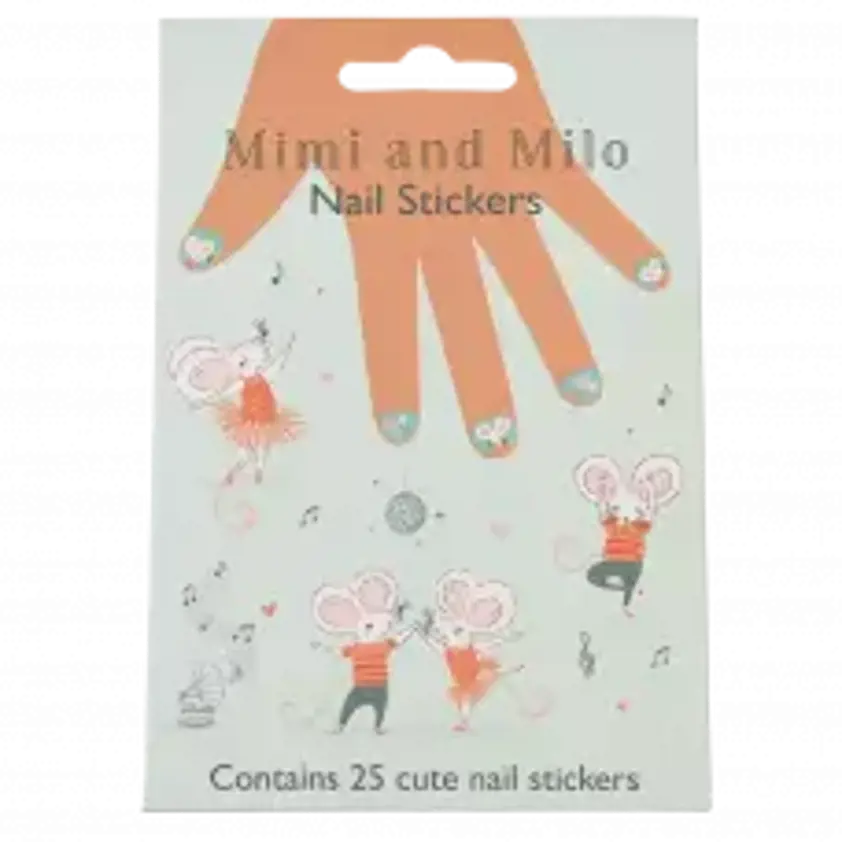 Mimi And Milo Nail Stickers (Pack Of 25)