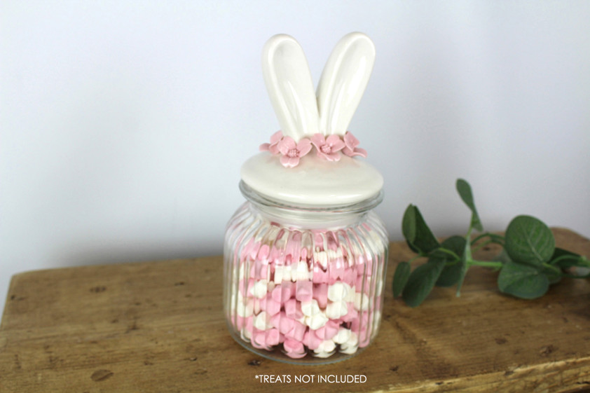 Bunny Jar with Flowers