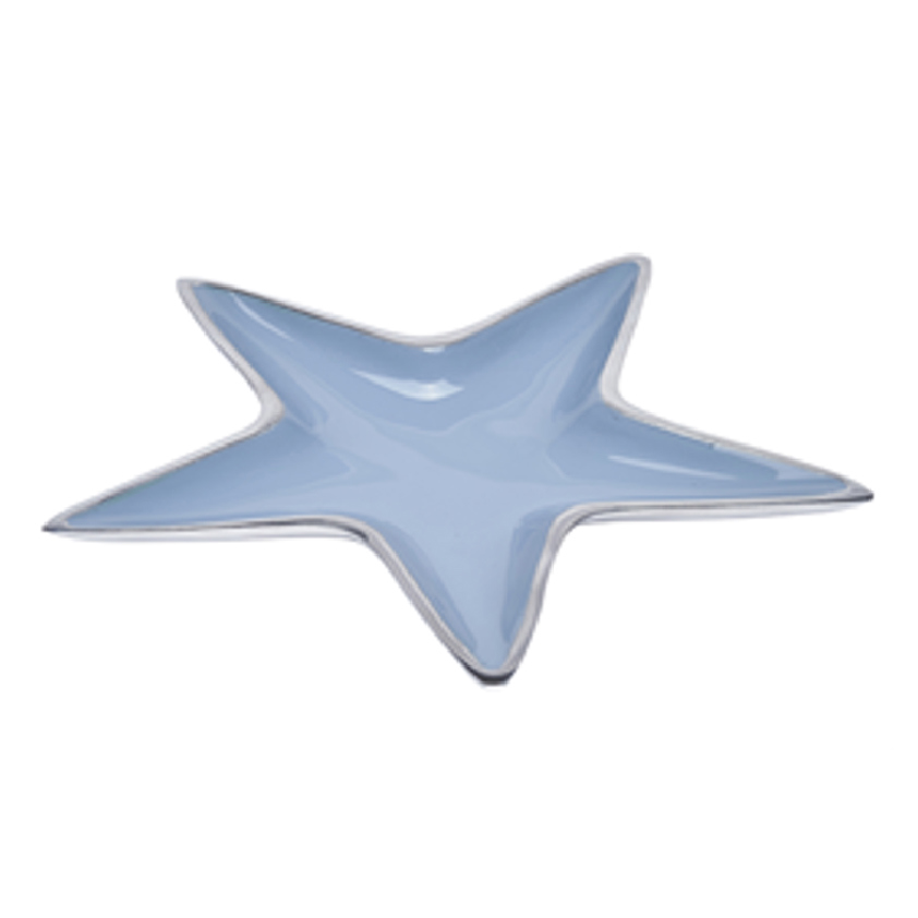 Blue Deauville aluminium star dish