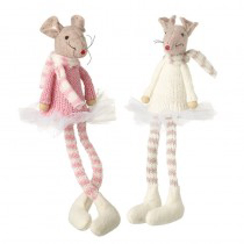 Long Leg Mice In Knitted Jumpers Mix