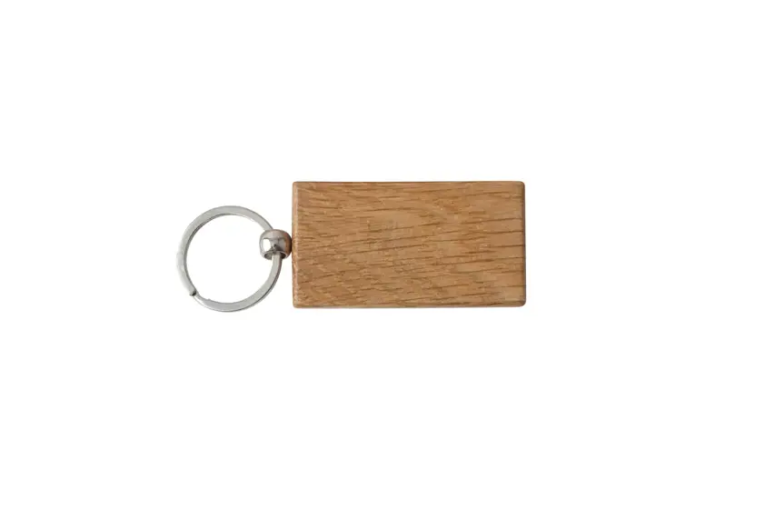 Dapper Chap 'Funcle' Rectangular Oak Keyring