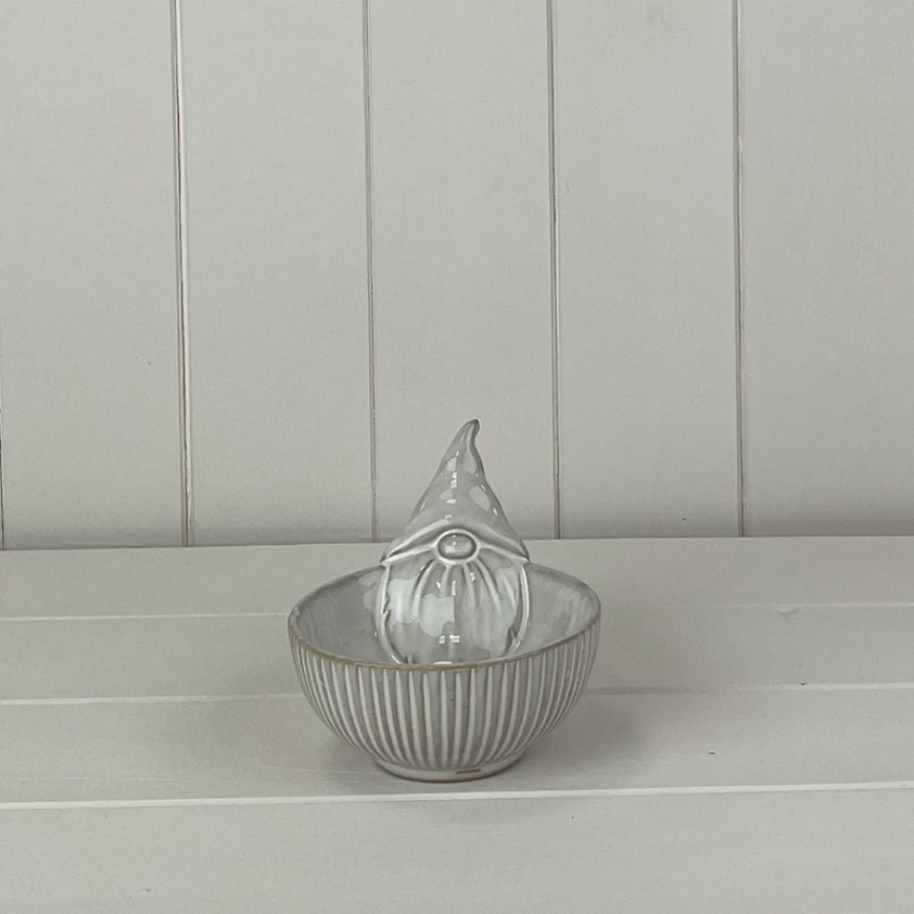 Glazed Gonk Ceramic Bowl with Textured Detail (10cm)