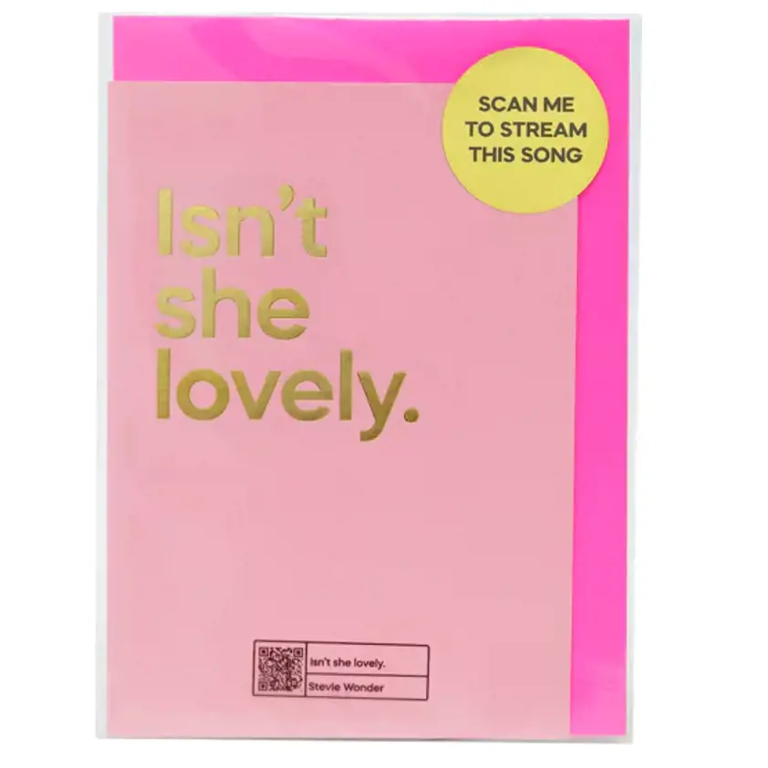 Say It With Songs Greeting Card - Isn't She Lovely - Stevie Wonder