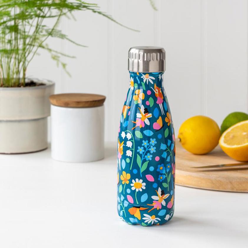Children's water bottle - Fairies in the Garden (stainless steel, 260ml)