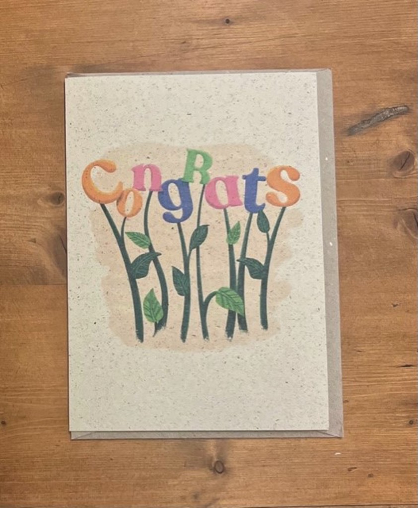 Congrats Grass Cuttings Card