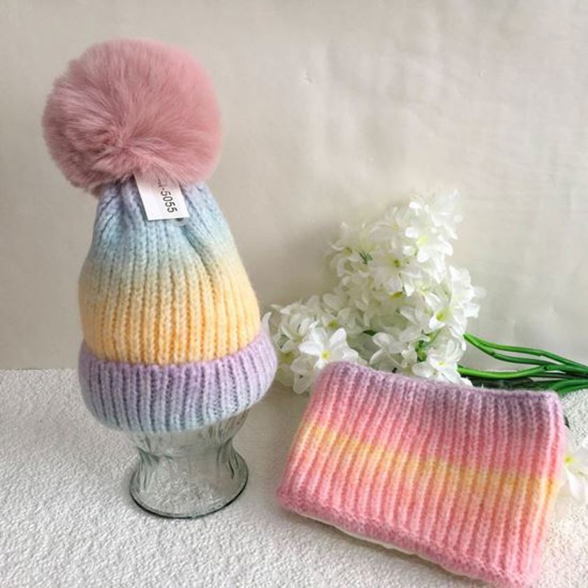Pastel Hat and Snood box set