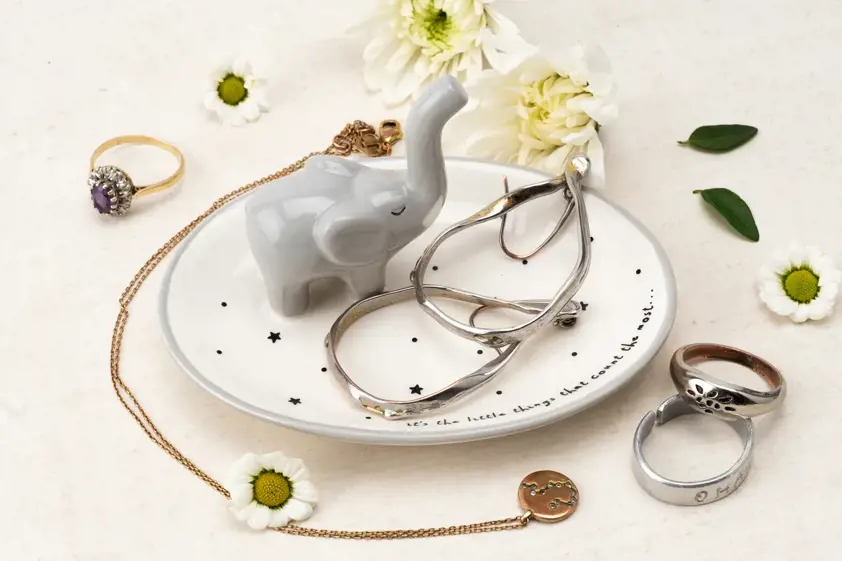 Send With Love Elephant Ring Holder Trinket Dish