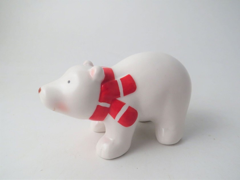 Small Polar Bear With Scarf 10cm