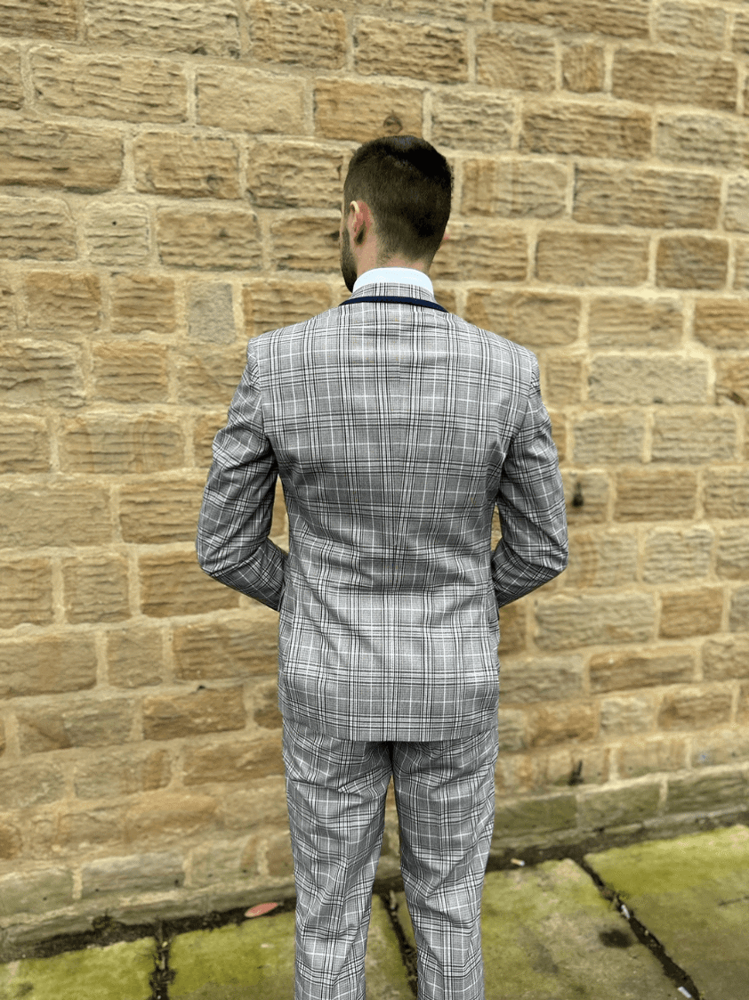 Stone/Navy Niall 3piece Suit