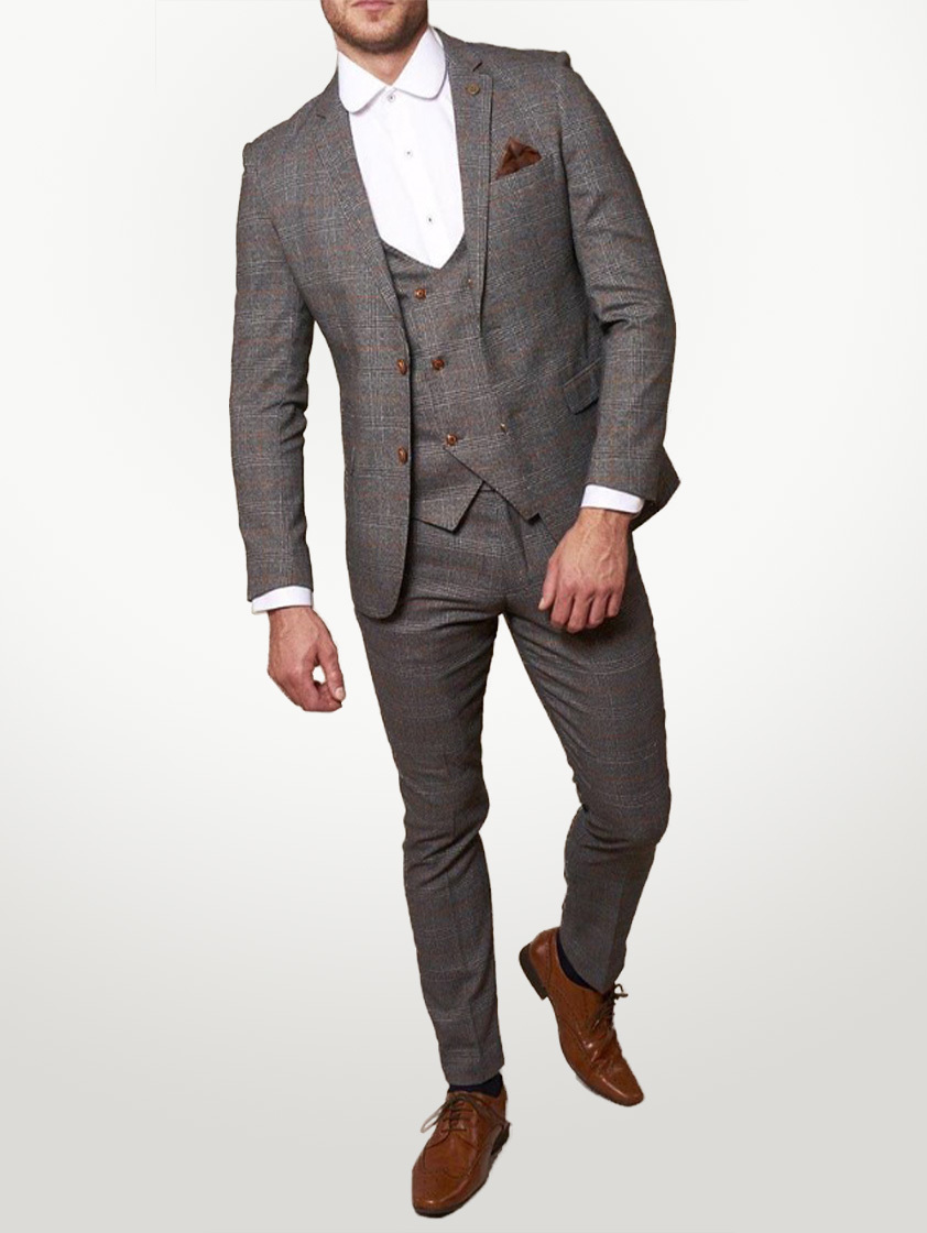 Grey Jenson Check Style Suit