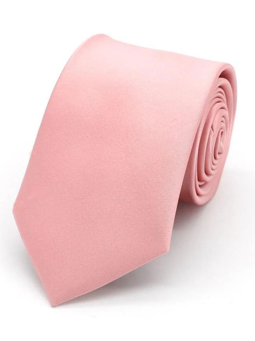 Rose Plain 2756 Satin Tie and Hank Set