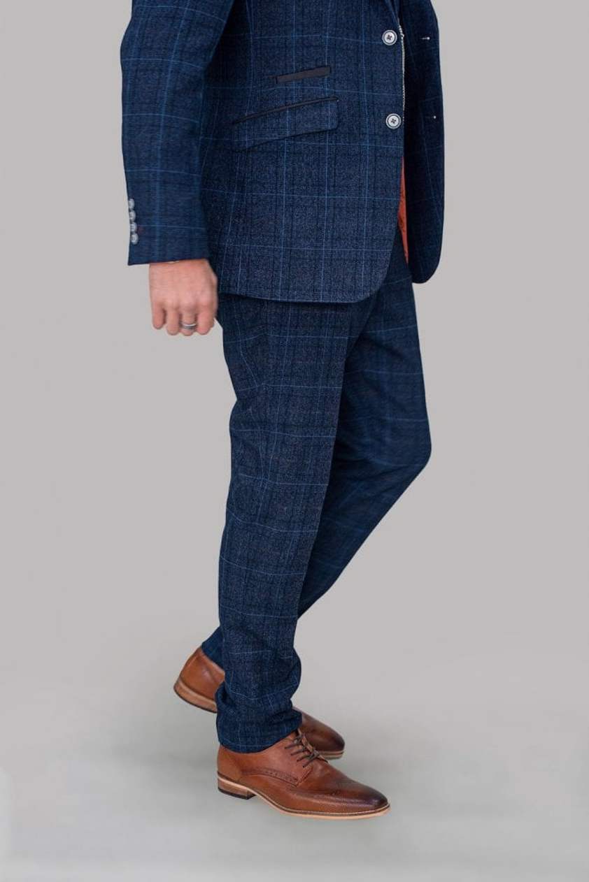 Blue Cody Check Trousers