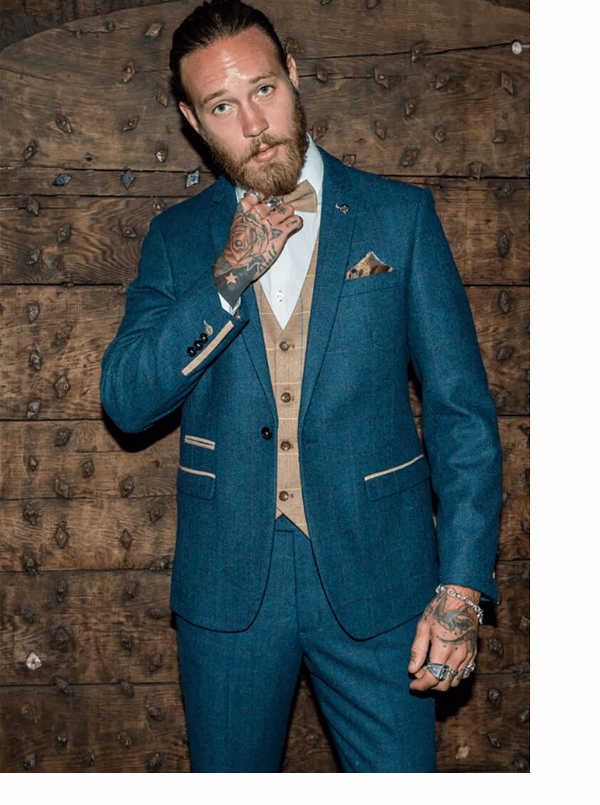 Blue Dion Tweed Check Jacket